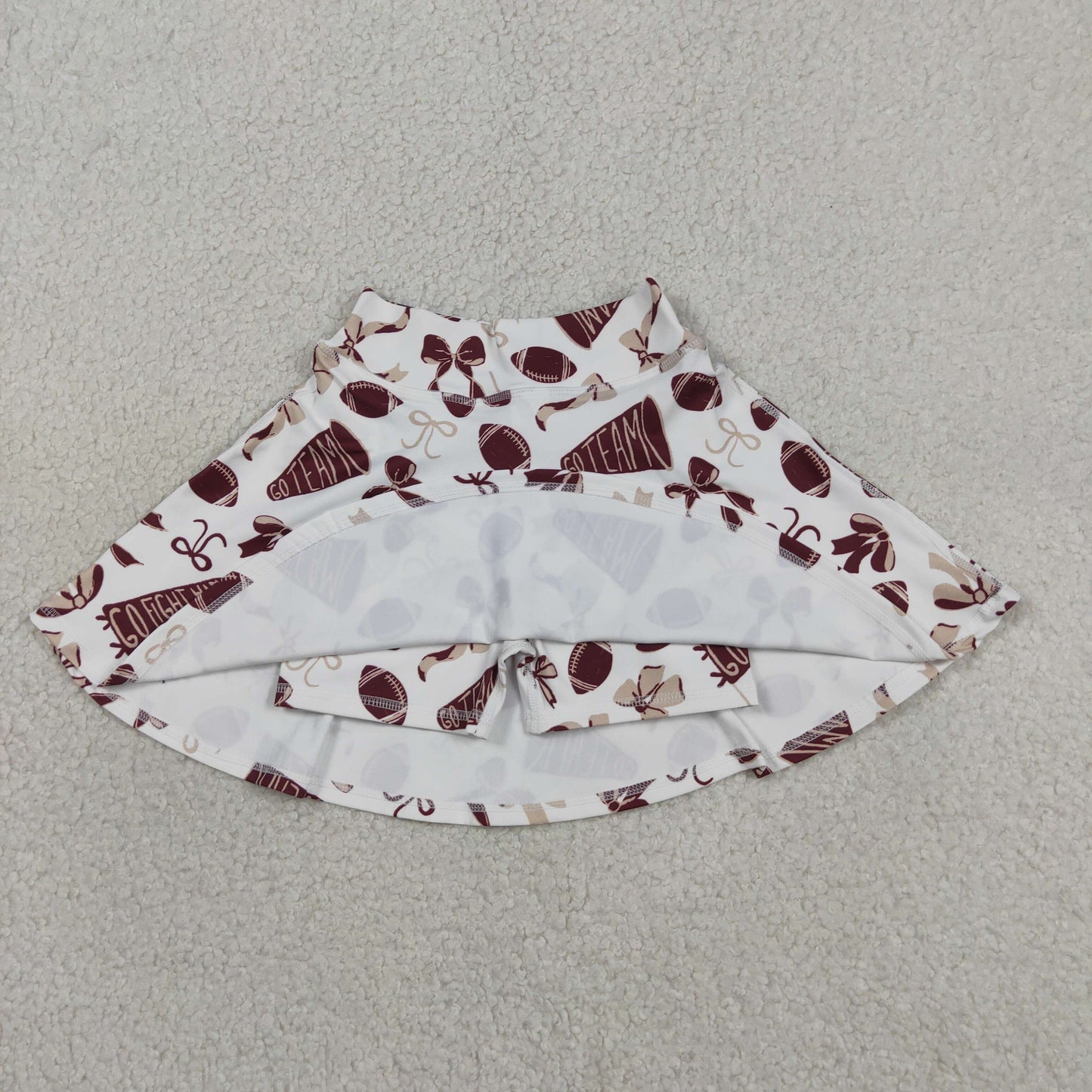 Sibling Baby Girls Bows Footballs Go Team Yoga Active Skirt Shorts Bottom