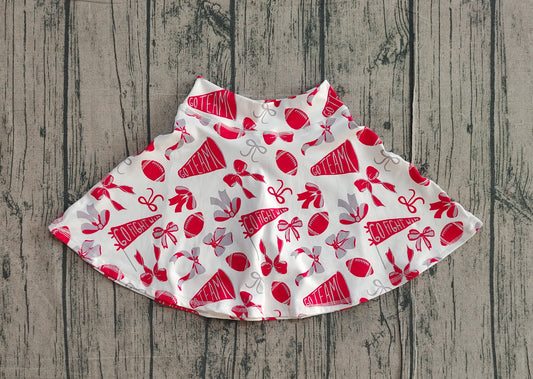 Baby Girls Red Bows Go Team Yoga Skirt Shorts Bottom Preorder