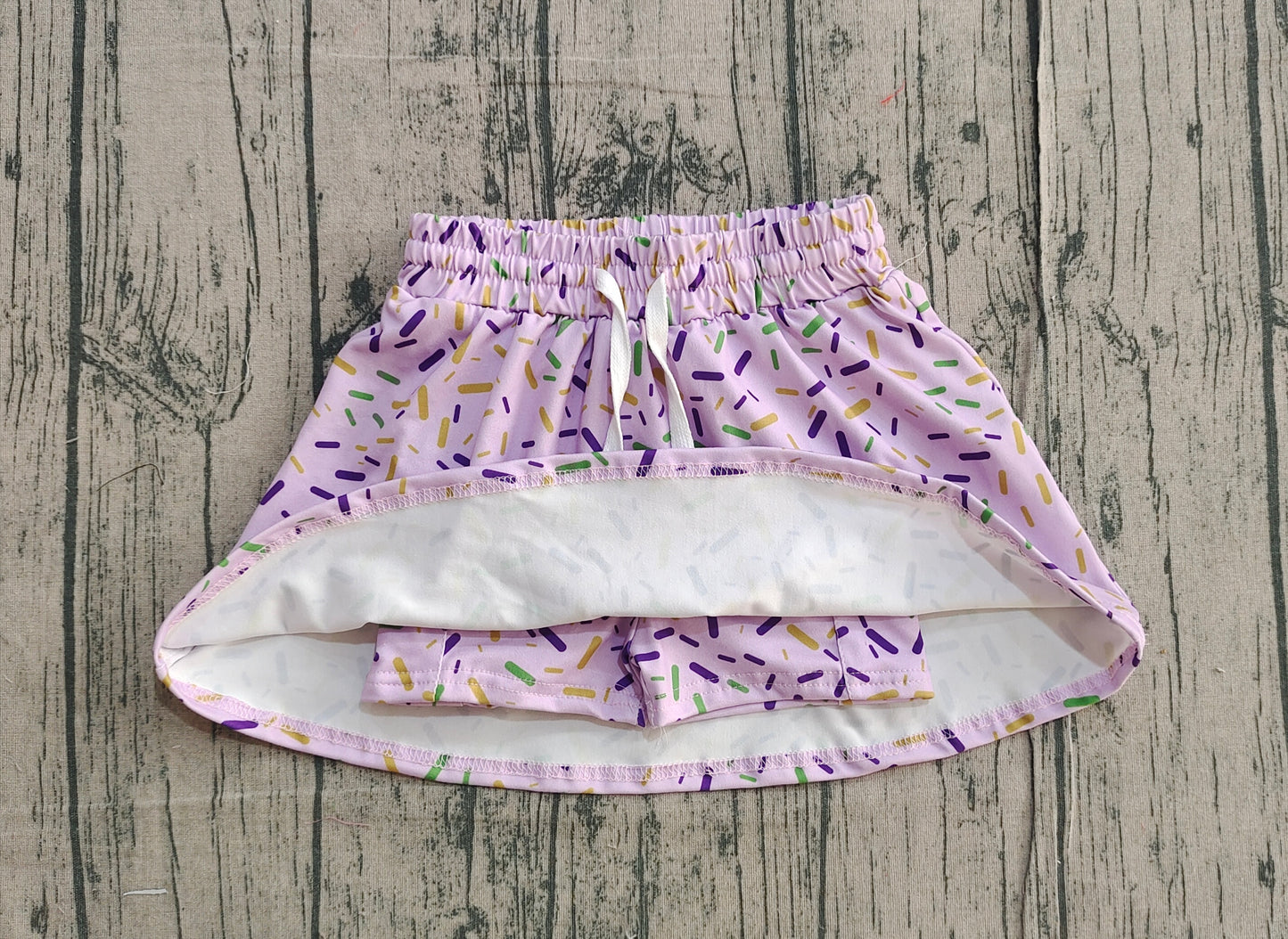 Baby Girls Purple Sprinkles Team Skirts Shorts Bottom Preorder