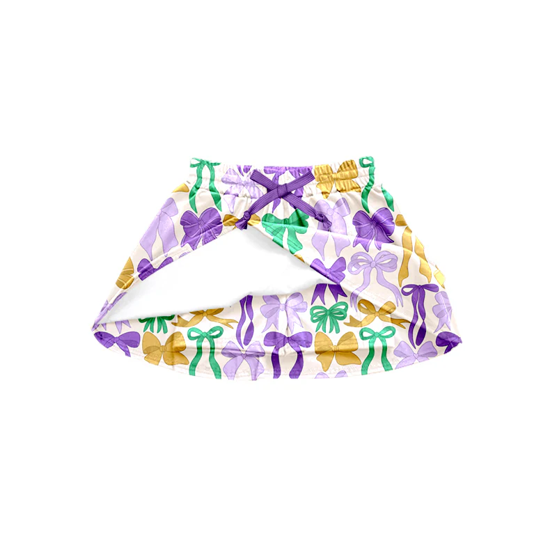 Baby Girls Mardigras Bows Plaid Skirts Shorts Bottom Preorder