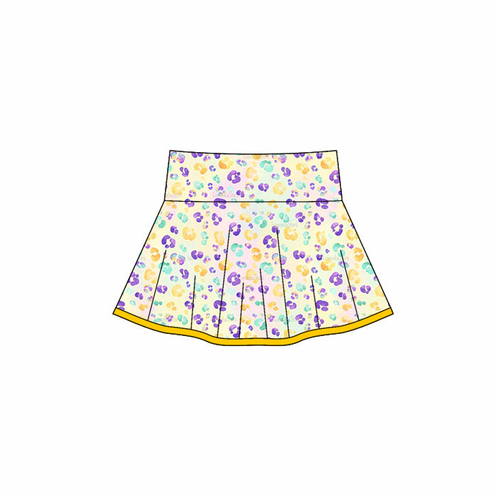 Baby Girls Mardigras Leopard Yoga Skirt Shorts Bottom Preorder