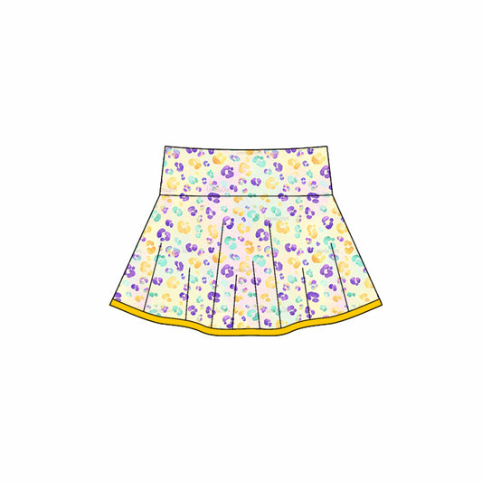 Baby Girls Mardigras Leopard Yoga Skirt Shorts Bottom Preorder