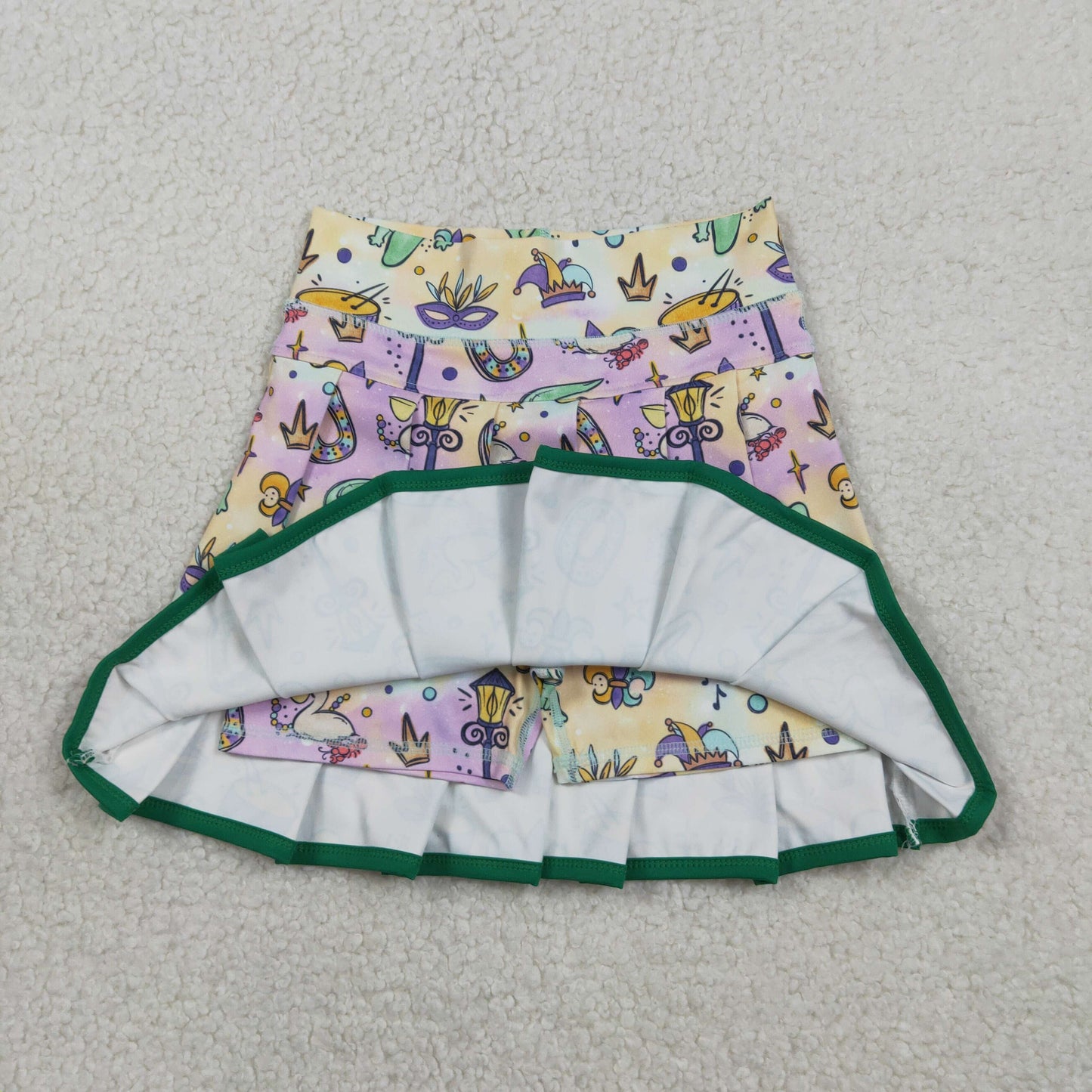 Baby Girls Mardigras Anchors Crocodiles Yoga Active Skirt Shorts Bottom