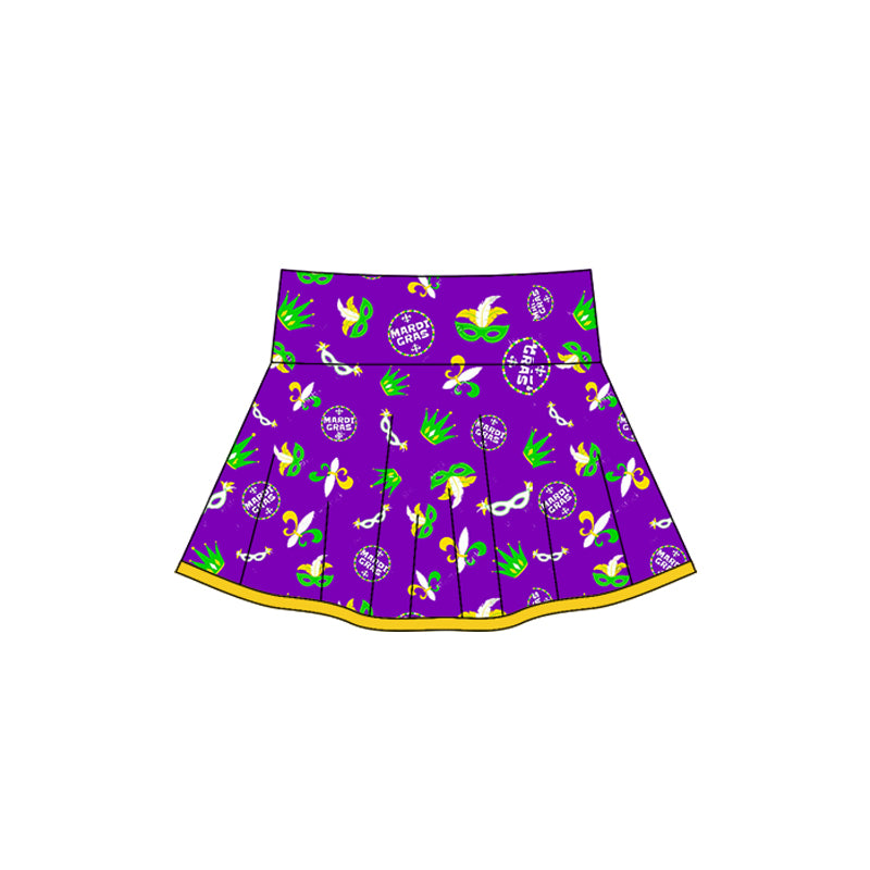 Baby Girls Mardigras Anchors Masks Yoga Skirt Shorts Bottom Preorder