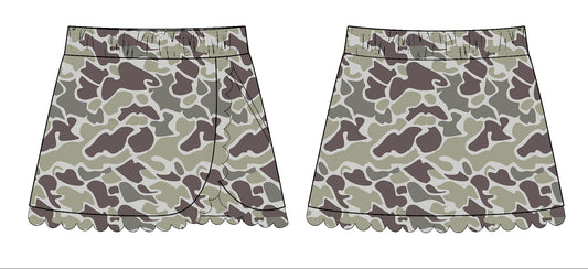 Baby Girls Grey Camo Southern Yoga Skirts Bottom Preorder