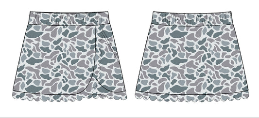 Baby Girls Grey Camo Southern Yoga Skirts Bottom Preorder