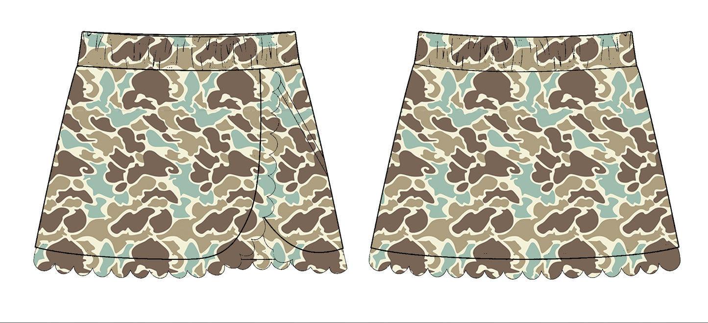 Baby Girls Khaki Camo Southern Yoga Skirts Bottom Preorder