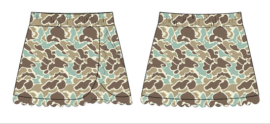 Baby Girls Khaki Camo Southern Yoga Skirts Bottom Preorder