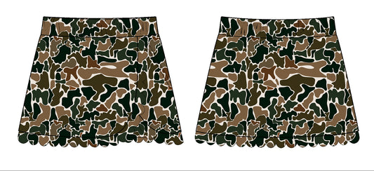 Baby Girls Dark Brown Camo Southern Yoga Skirts Bottom Preorder