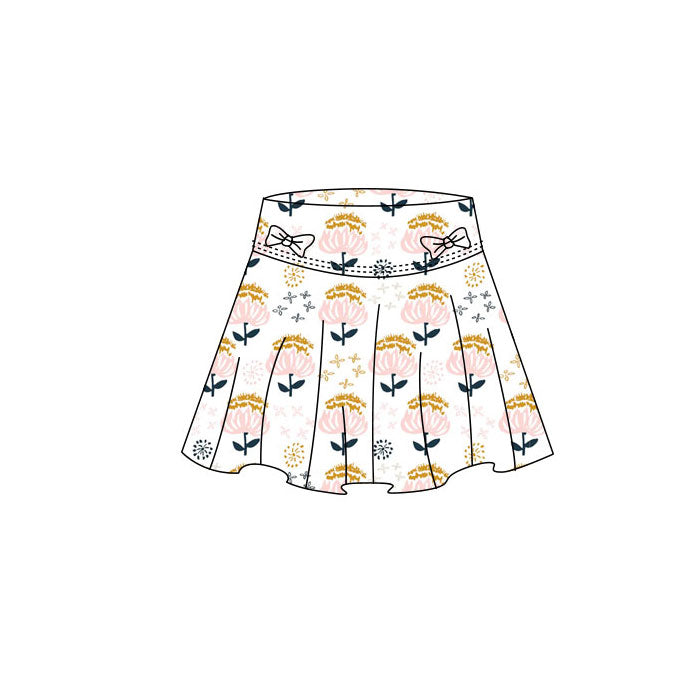 Baby Girls Bows Flowers Yoga Skirt Shorts Bottom Preorder