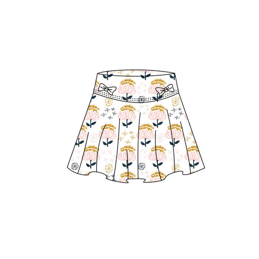 Baby Girls Bows Flowers Yoga Skirt Shorts Bottom Preorder
