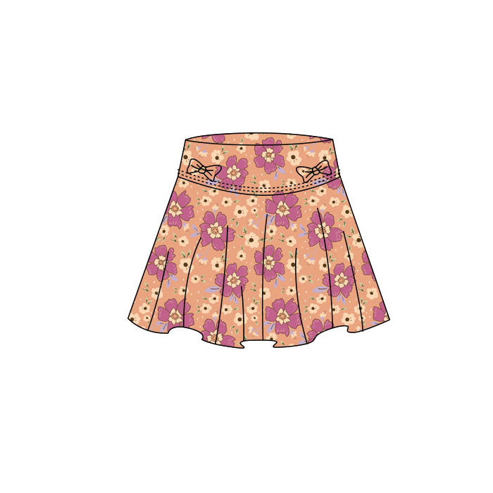Baby Girls Flowers Bows Yoga Skirt Shorts Bottom Preorder