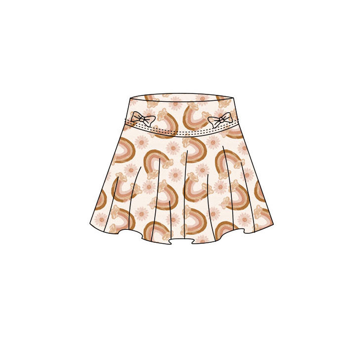 Baby Girls Flowers Rainbows Yoga Skirt Shorts Bottom Preorder