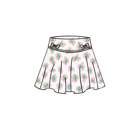Baby Girls Green Pink Leopard Yoga Skirt Shorts Bottom Preorder