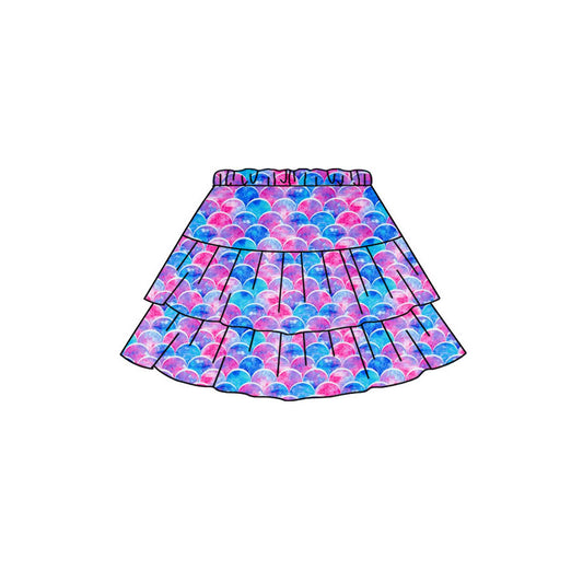 Baby Girls Purple Pink Mermaid Ruffle Skirts Bottom Preorder