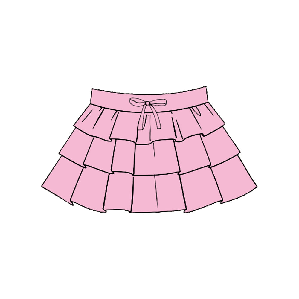 Baby Girls Pink Ruffle Yoga Skirt Shorts Bottom Preorder