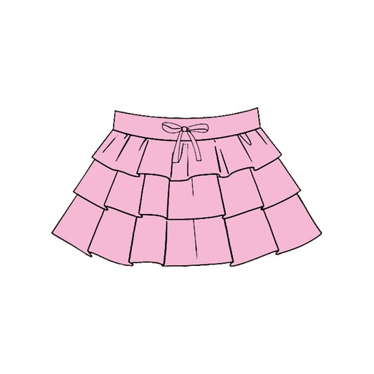 Baby Girls Pink Ruffle Yoga Skirt Shorts Bottom Preorder