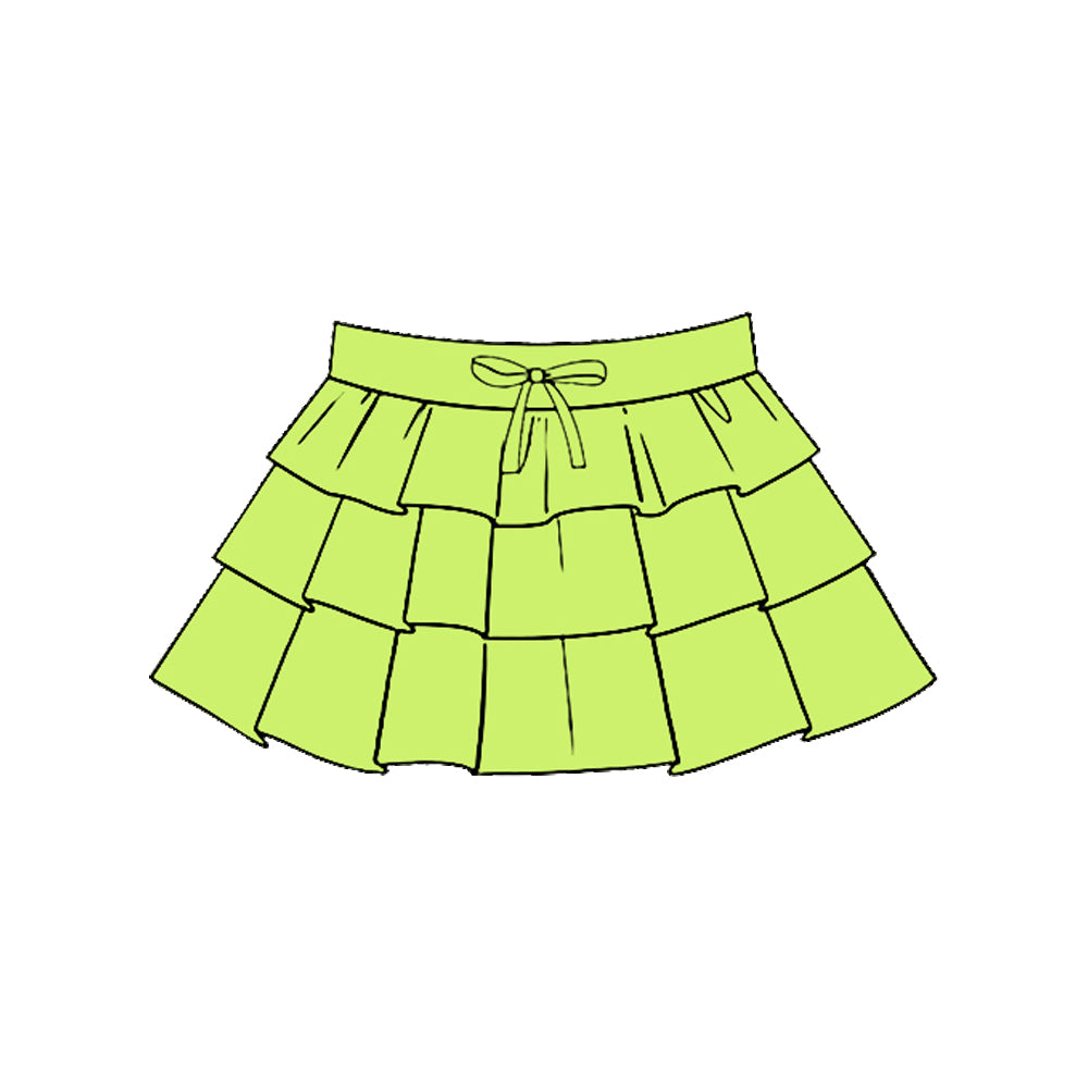 Baby Girls Green Ruffle Yoga Skirt Shorts Bottom Preorder