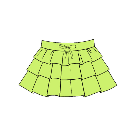 Baby Girls Green Ruffle Yoga Skirt Shorts Bottom Preorder