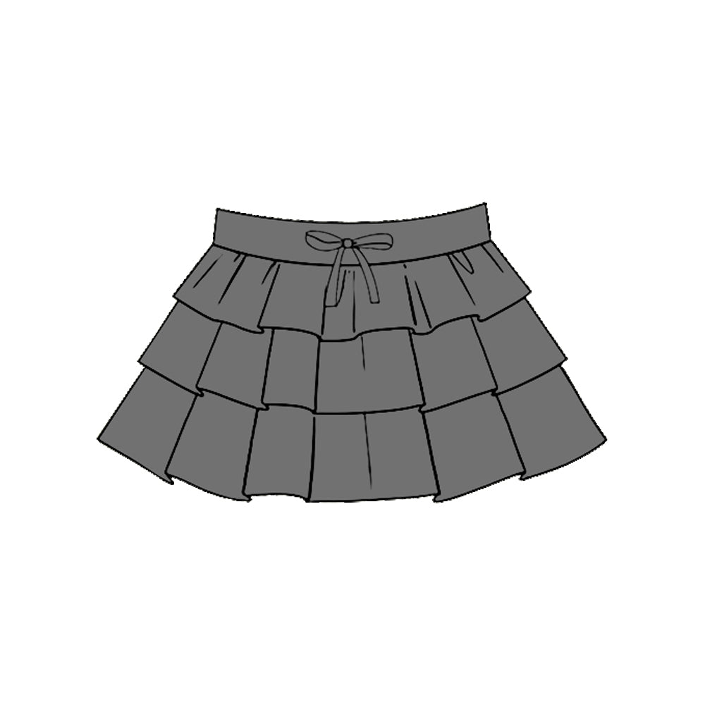 Baby Girls Grey Ruffle Yoga Skirt Shorts Bottom Preorder