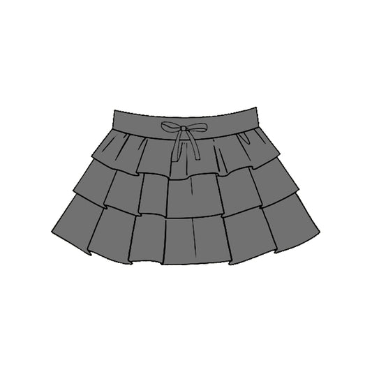 Baby Girls Grey Ruffle Yoga Skirt Shorts Bottom Preorder