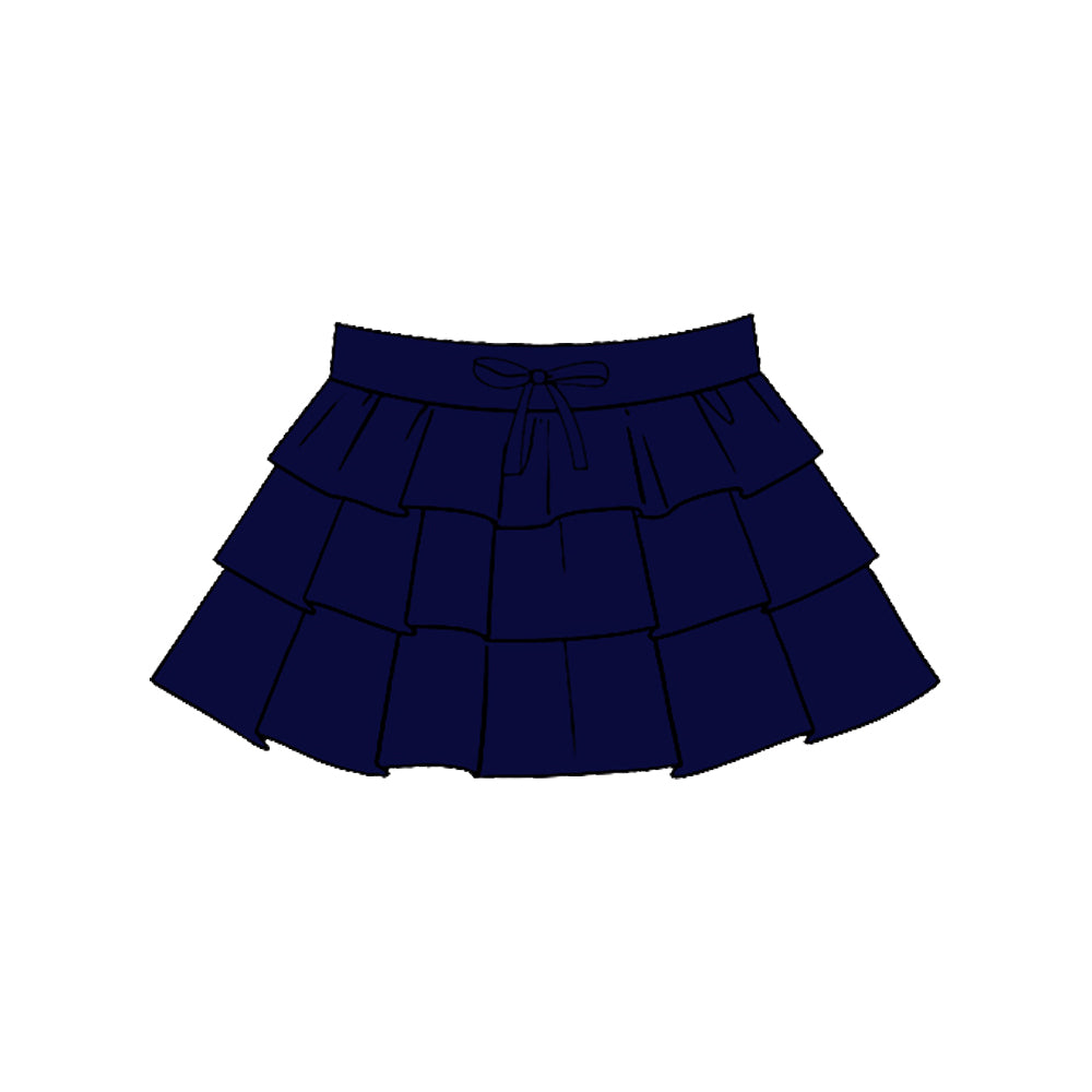 Baby Girls Navy Ruffle Yoga Skirt Shorts Bottom Preorder