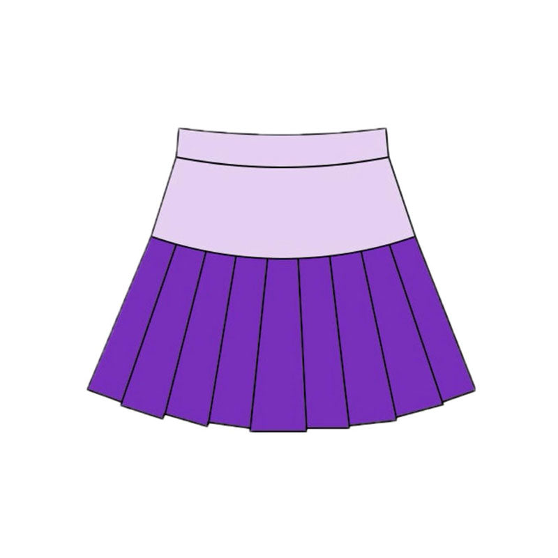 Baby Girls Mardigras Purple Lavender Yoga Pleated Skirt Shorts Bottom Preorder