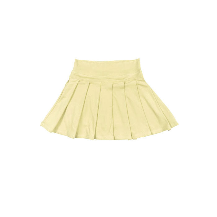 Baby Girls Yellow Yoga Pleated Skirt Shorts Bottom Preorder