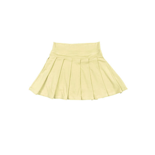 Baby Girls Yellow Yoga Pleated Skirt Shorts Bottom Preorder
