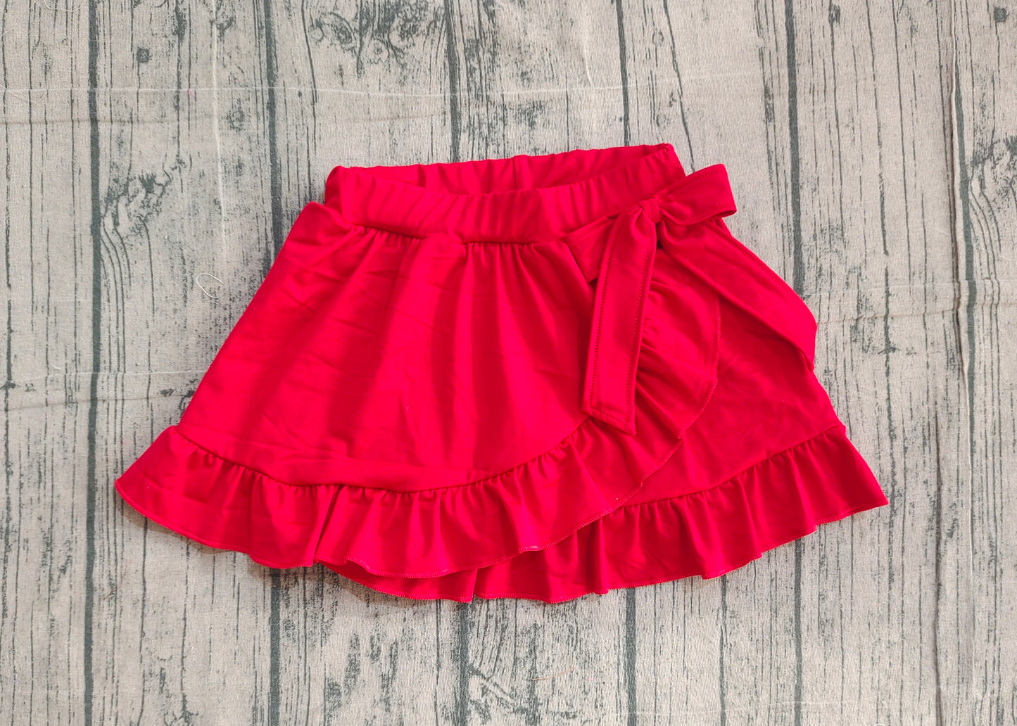 Baby Girls Red Yoga Active Ruffle Skirt Shorts Bottoms