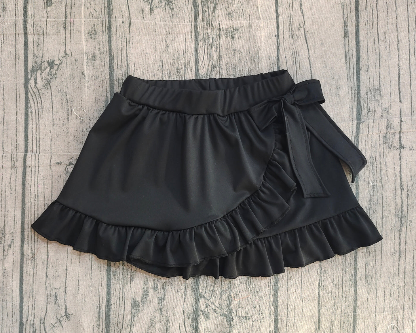 Baby Girls Black Yoga Active Ruffle Skirt Shorts Bottoms