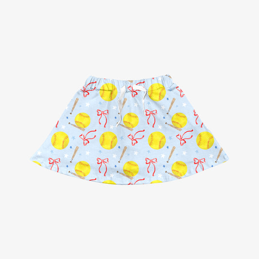 Baby Girls Bows Baseballs Stars Team Yoga Skirt Shorts Bottom Preorder