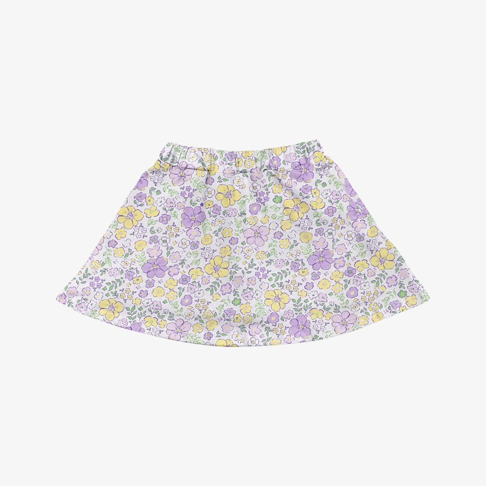 Baby Girls Lavender Flowers Yoga Skirt Shorts Bottom Preorder