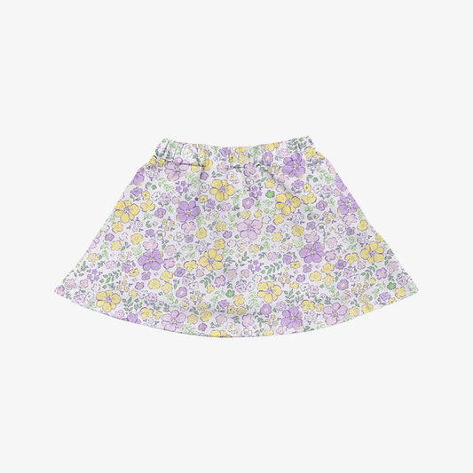 Baby Girls Lavender Flowers Yoga Skirt Shorts Bottom Preorder