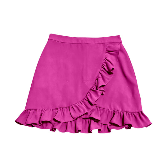 Baby Girls Hot Pink Yoga Active Ruffle Skirt Shorts Bottom Preorder