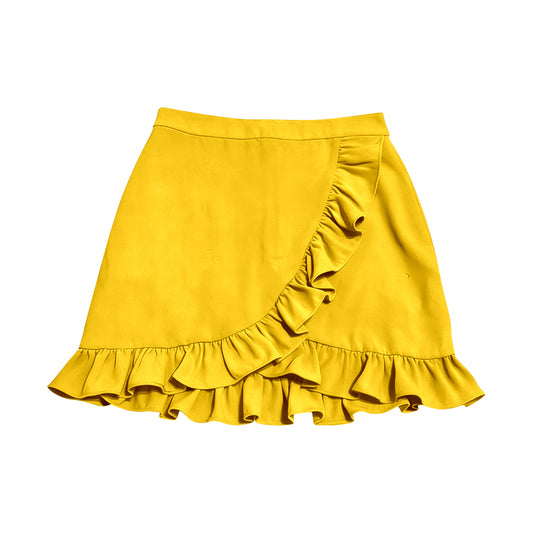 Baby Girls Yellow Yoga Active Ruffle Skirt Shorts Bottom Preorder