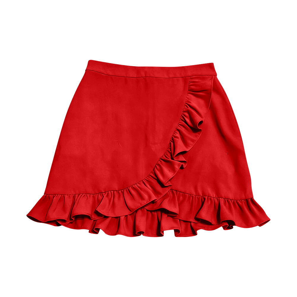 Baby Girls Red Yoga Active Ruffle Skirt Shorts Bottom Preorder