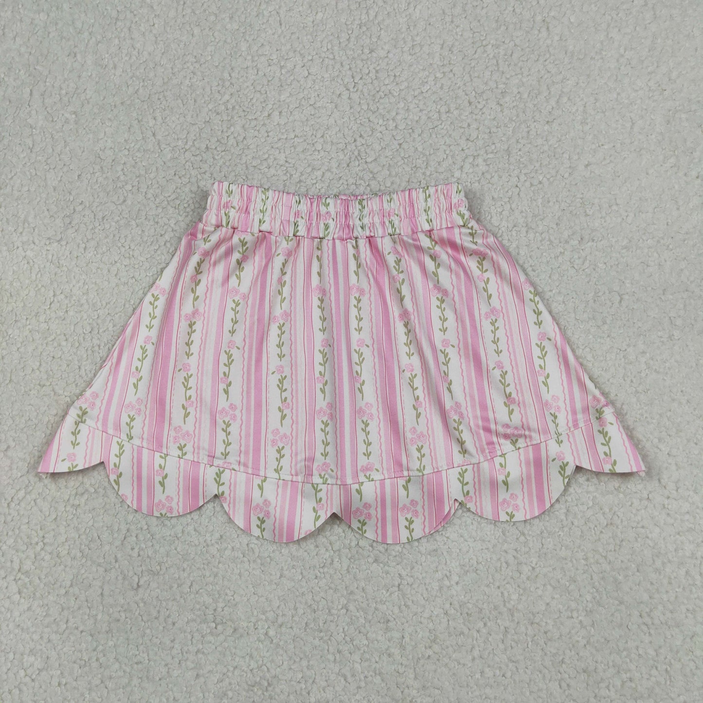 Sibling Baby Girls Colorful Flowers Scallop Skirt Shorts Bottom