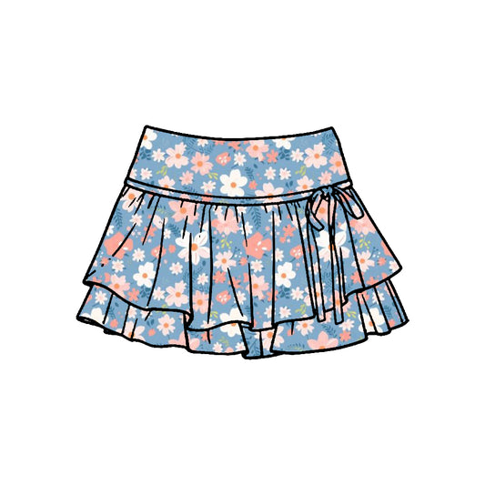 Baby Girls Colorful Flowers Yoga Active Skirt Shorts Bottom Preorder