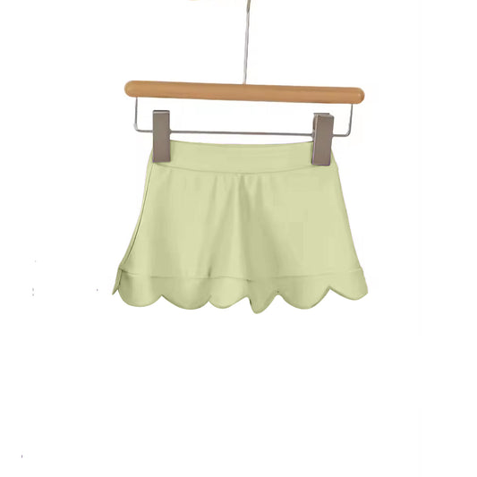 Baby Girls Green Scallop Yoga Active Skirt Shorts Bottom Preorder
