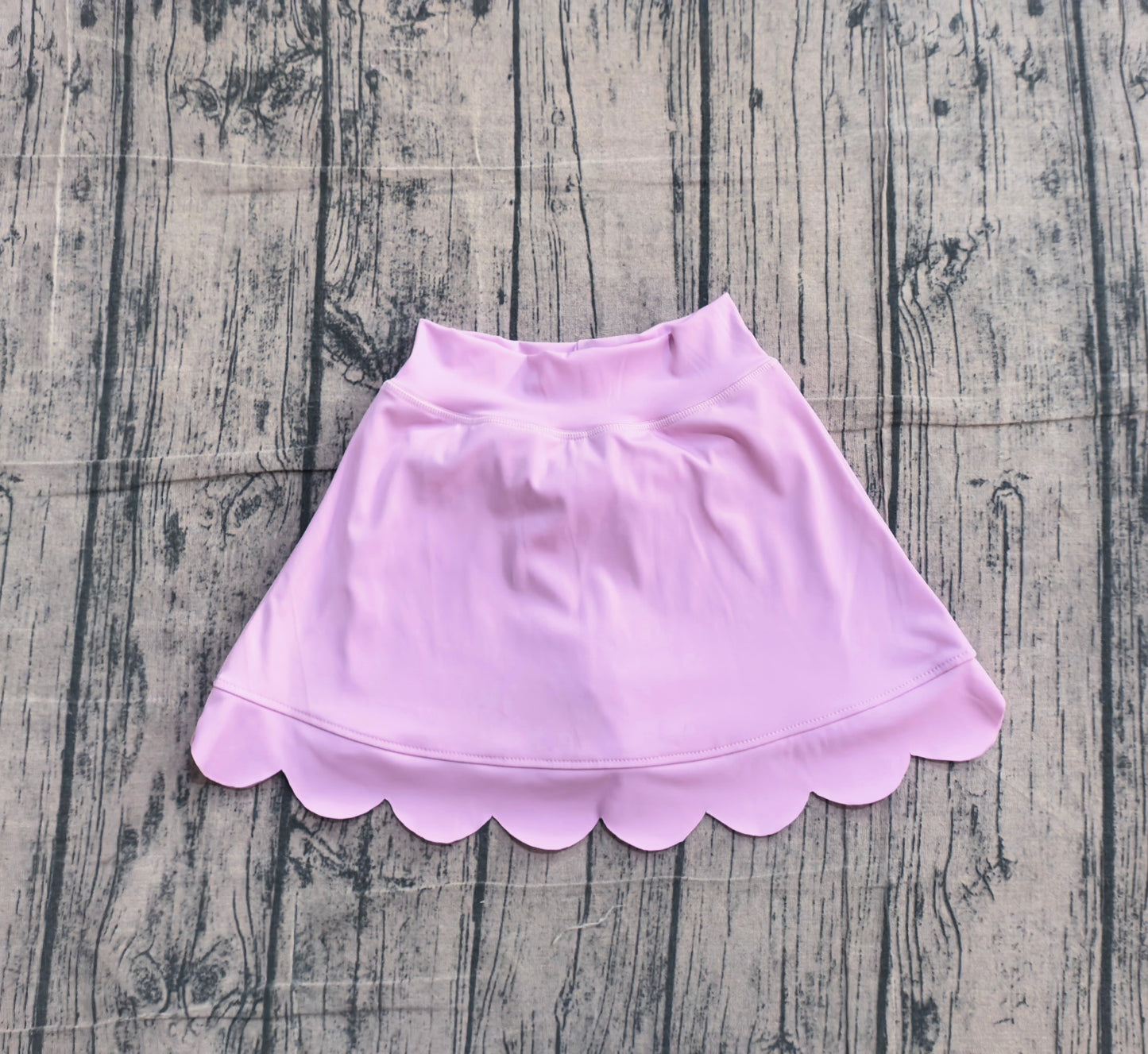 Baby Girls Pink Scallop Yoga Active Skirt Shorts Bottom Preorder