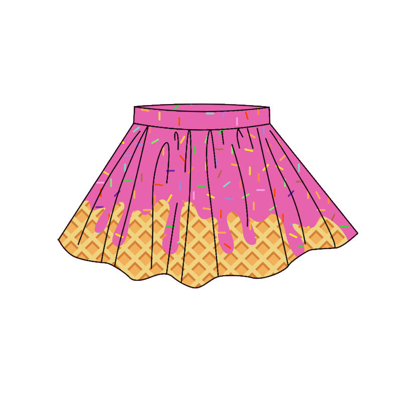 Baby Girls Hot Pink Sprinkles Drip Yoga Active Skirt Shorts Bottom Preorder