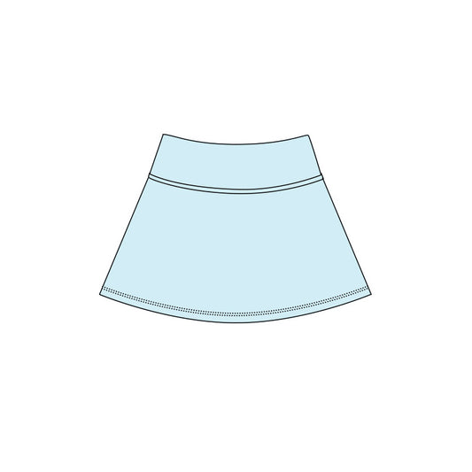 Baby Girls Light Blue Yoga Active Skirt Shorts Bottom Preorder