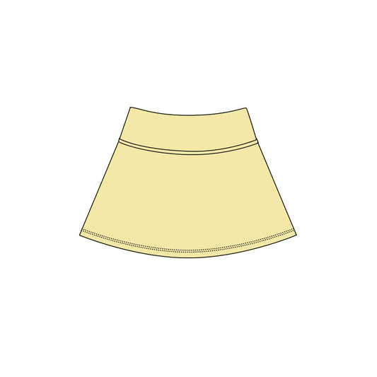 Baby Girls Yellow Yoga Active Skirt Shorts Bottom Preorder