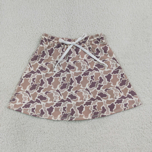 Adult Women Southern Khaki Camo Yoga Active Skirt Short Bottom