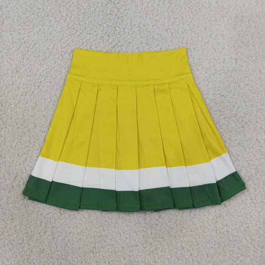 Baby Girls Yellow Green White Yoga Active Pleated Skirt Short Bottoms