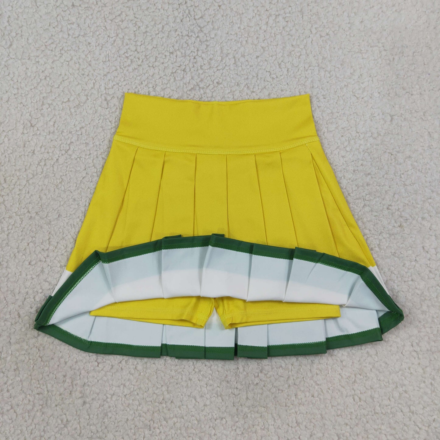 Baby Girls Yellow Green White Yoga Active Pleated Skirt Short Bottoms