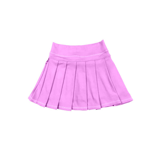 Preorder moq 5 Baby Girls Light magenta Yoga Active Pleated Shirt Shorts Bottom