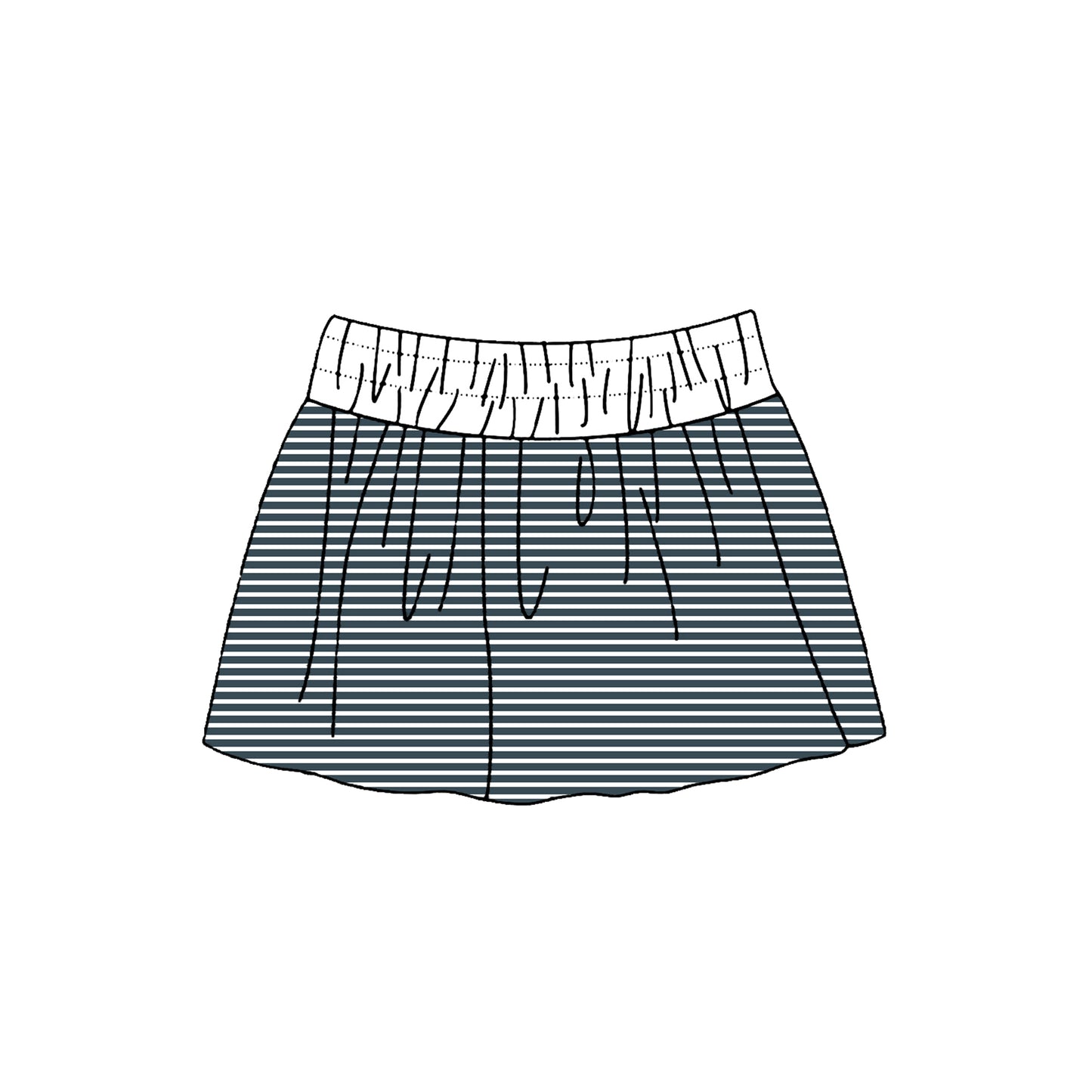 Baby Girls Orange Stripe Yoga Active Skirt Shorts Bottom Preorder
