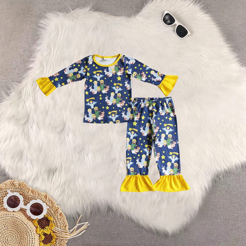 Sibling Baby Kids Christmas Nativity Pajamas Sets